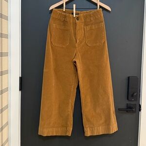 Women’s Velvet Heart Corduroy Wide-Leg Cropped Pants, size 31